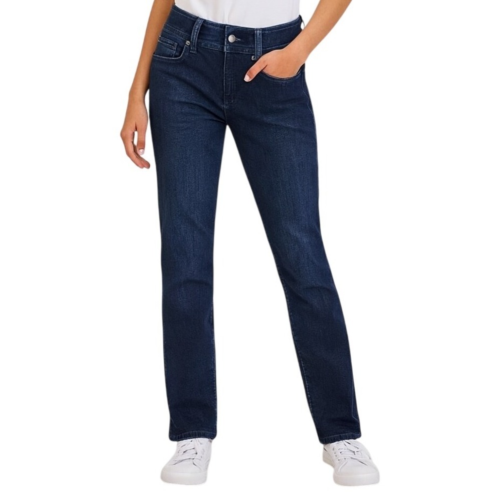 NYDJ Jeans Women 0 Dark Blue Marilyn‎ Straight Lift Tuck Slimming Denim